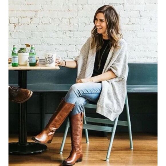 Frye Melissa Button 2 Tall Cognac Brown Leather
Riding Boots Size 7.5 - Picture 1 of 15